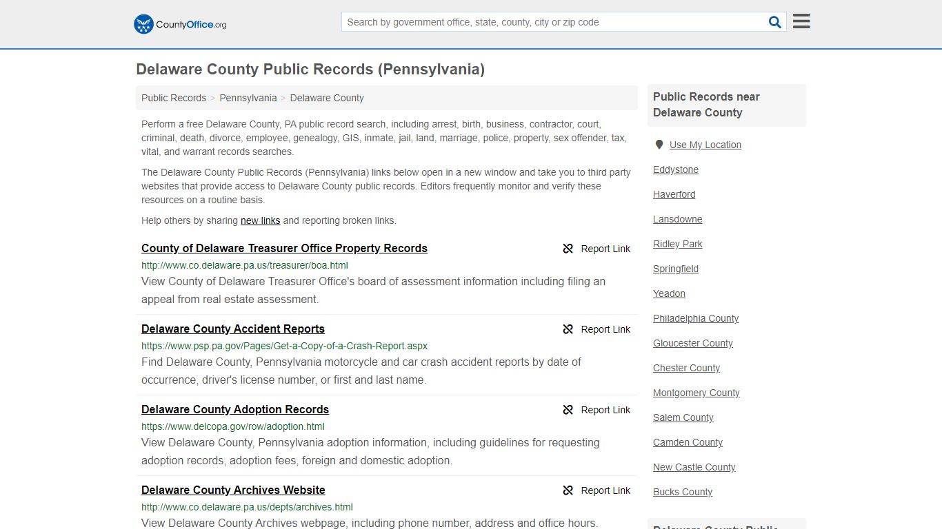 Public Records - Delaware County, PA (Business, Criminal ...